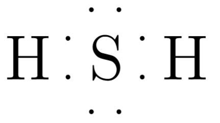 electron dot structure of h2s|Iba pa.